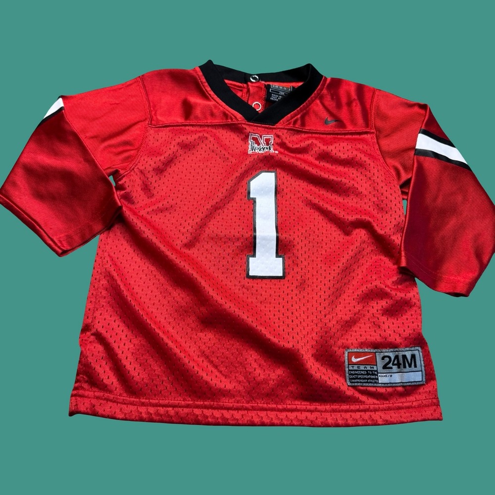 Nike Nebraska Cornhuskers Football Jersey 24M #1 Red Mesh NCAA Huskers Y2K
